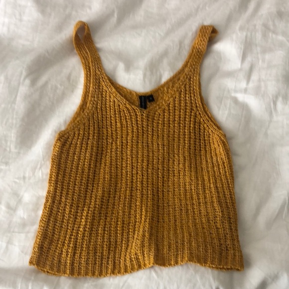 Burnt yellow crochet top - Picture 1 of 2